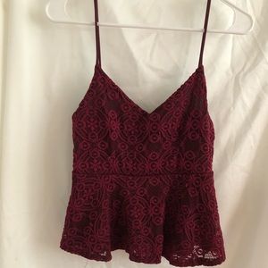 SEXY LACY RED TANK